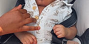 Jamiere joined the competition — help win amazing prizes! baby, child, car_seat, smiling, hand, infant, clothing, shorts, shirt, sitting, safety_belt, cute, happy, indoor, portrait, light, skin, fingers, feet, seat