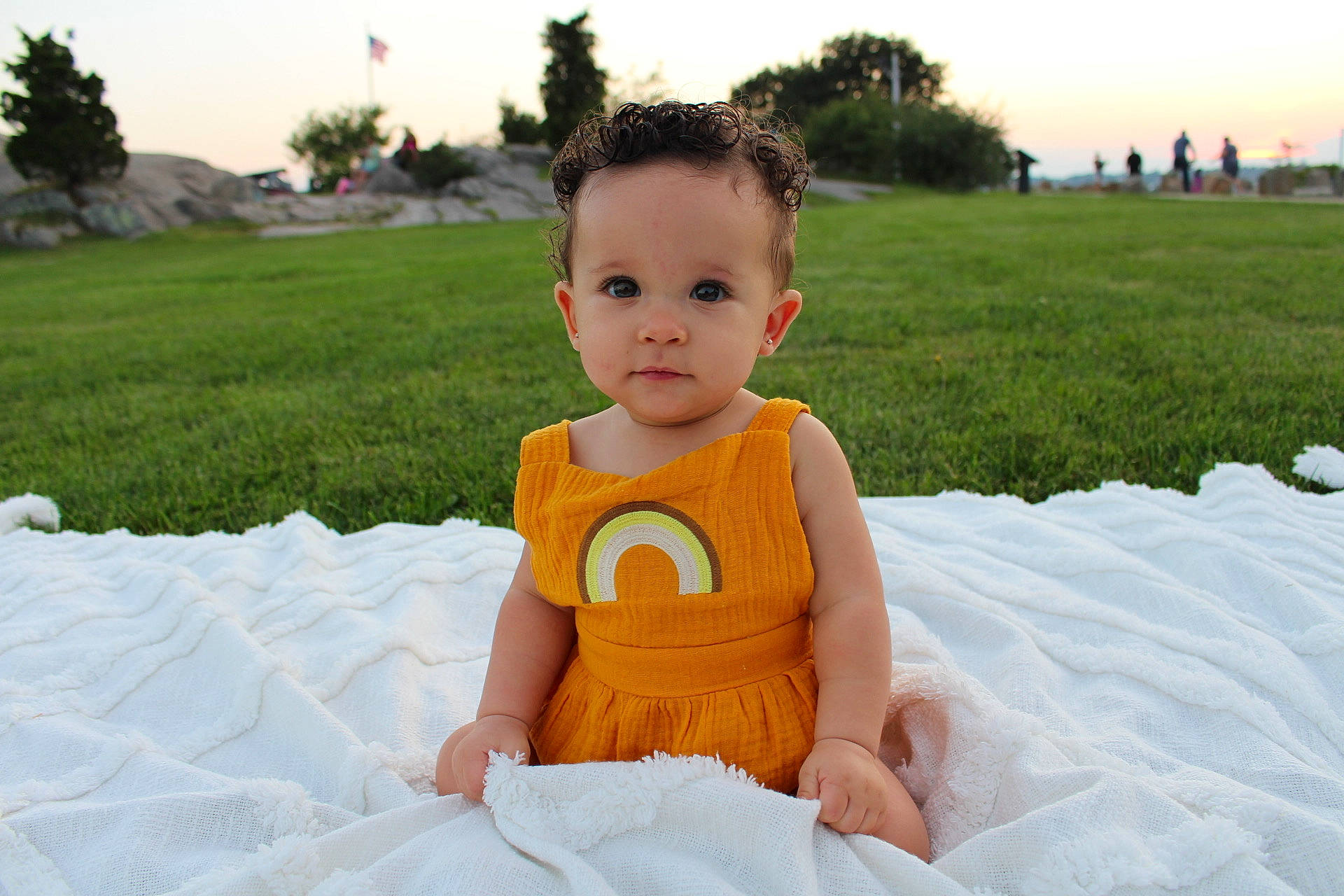 Xyla joined the competition — help win amazing prizes! baby, baby_toddler_clothing, dress, flash_photography, fun, grass, happy, leaf, leisure, morning, people_in_nature, person, photograph, plant, recreation, sky, sleeve, summer, sunlight, toddler