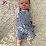 Manil a rejoint le concours — aidez-le/la à gagner de superbes lots ! baby, infant, child, overalls, socks, blanket, cute, portrait, lying_down, clothing, patterned, texture, small_child, indoor, expression, curious, human, skin, face, hand