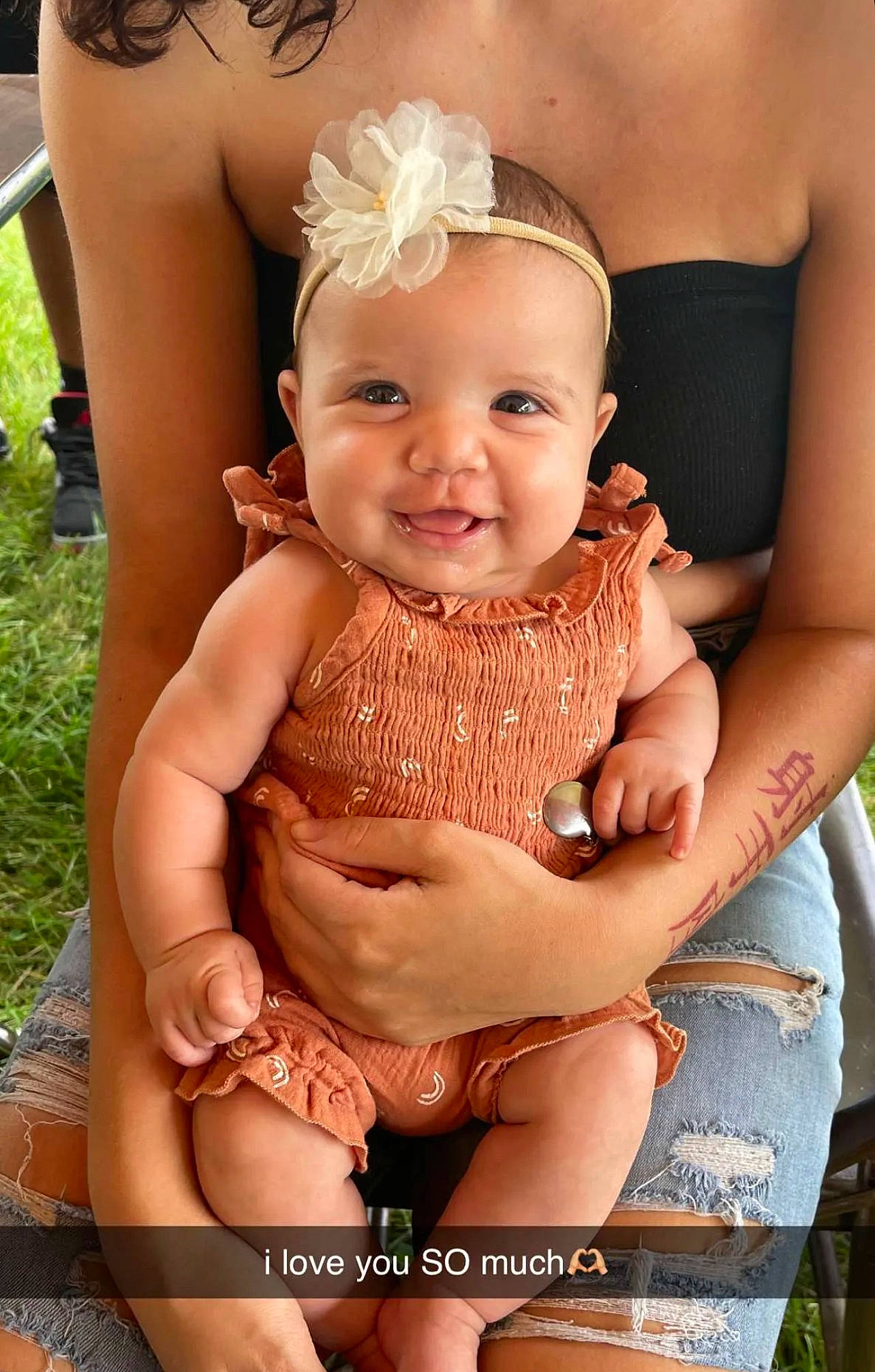 Alaia joined the competition — help win amazing prizes! abdomen, baby, baby_toddler_clothing, beauty, child, eye, face, facial_expression, flash_photography, grass, hair, happy, head, joy, person, photograph, pink, skin, smile, thigh