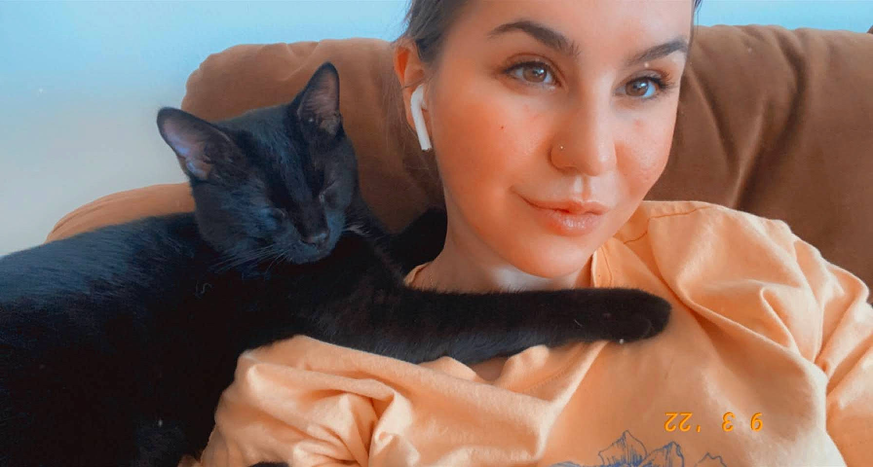 Kitek joined the competition — help win amazing prizes! black_hair, carnivore, cat, comfort, domestic_short_haired_cat, ear, eye, eyebrow, eyelash, felidae, fur, gesture, happy, lip, nose, organ, skin, small_to_medium_sized_cats, smile, whiskers