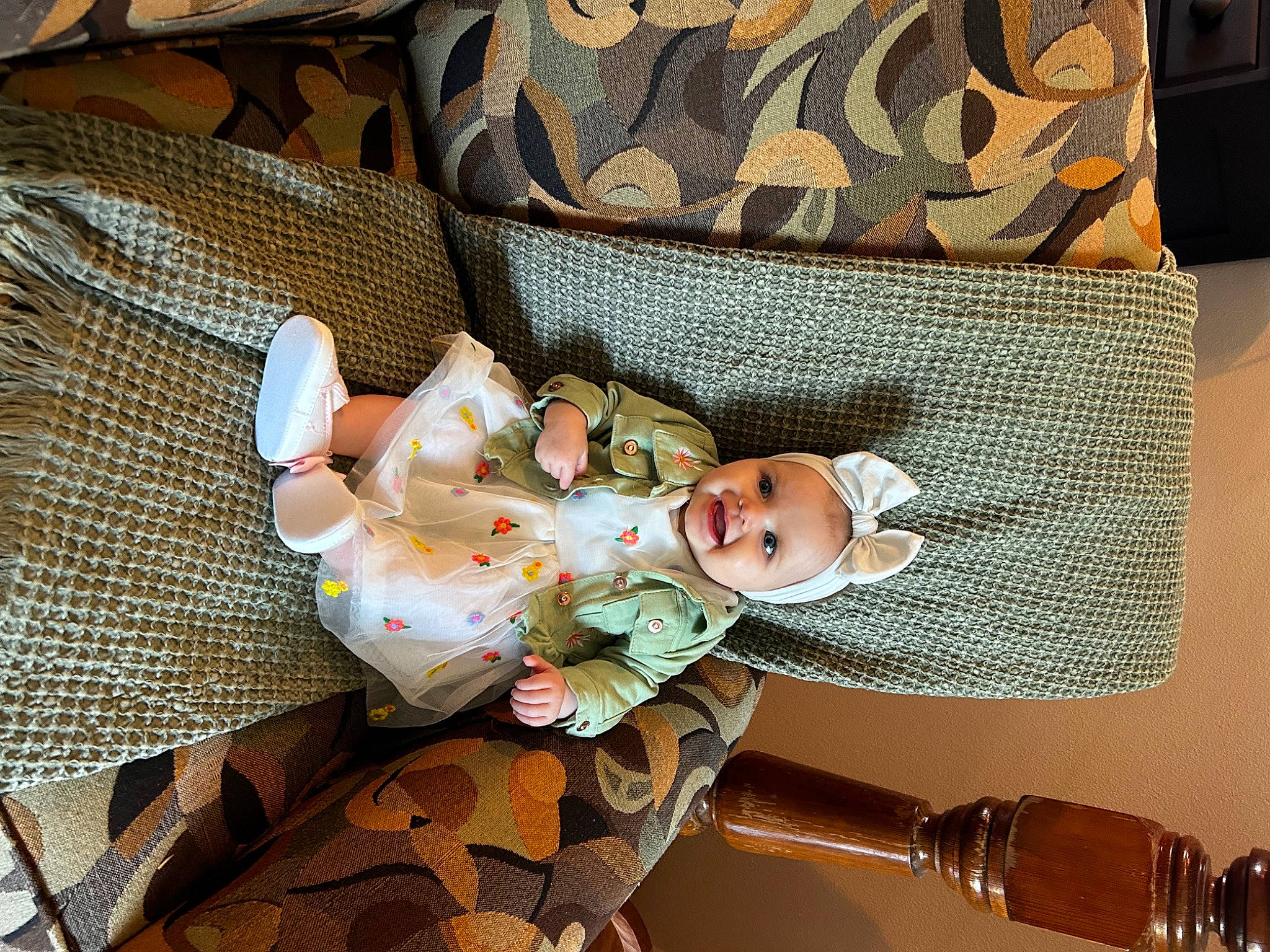 Lainey is registered to the contest to win money with this photo: art, baby, baby_carriage, baby_products, baby_toddler_clothing, baby_toys, bedding, child, comfort, fashion_accessory, fedora, infant_bed, joy, linens, pattern, person, room, stuffed_toy, textile, toddler