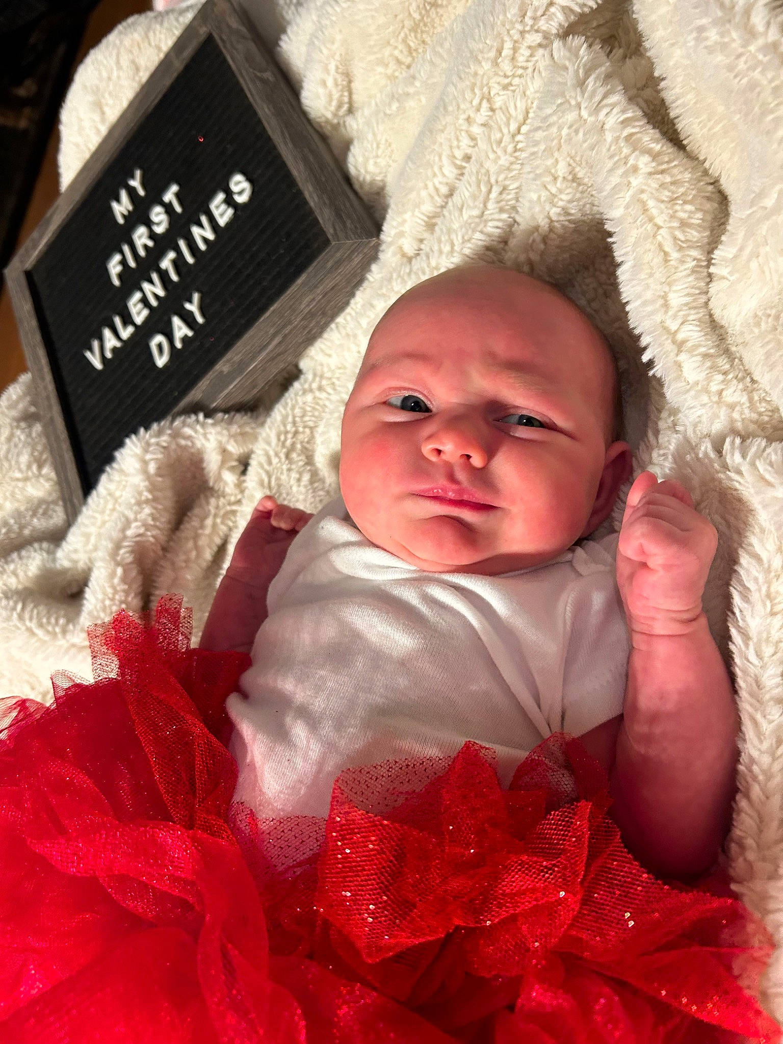 Starrlynn joined the competition — help win amazing prizes! baby, baby_sleeping, baby_toddler_clothing, beauty, carmine, child, comfort, embellishment, fur, happy, head, linens, lip, magenta, person, pink, product, room, skin, textile