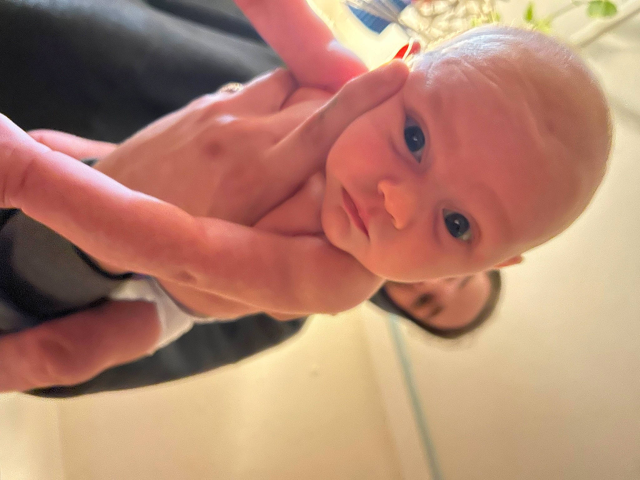 Starrlynn is registered to the contest to win money with this photo: baby, cheek, chest, dress, elbow, eye, eyebrow, eyelash, finger, flooring, gesture, happy, human_body, lip, nail, nose, person, smile, stomach, thumb