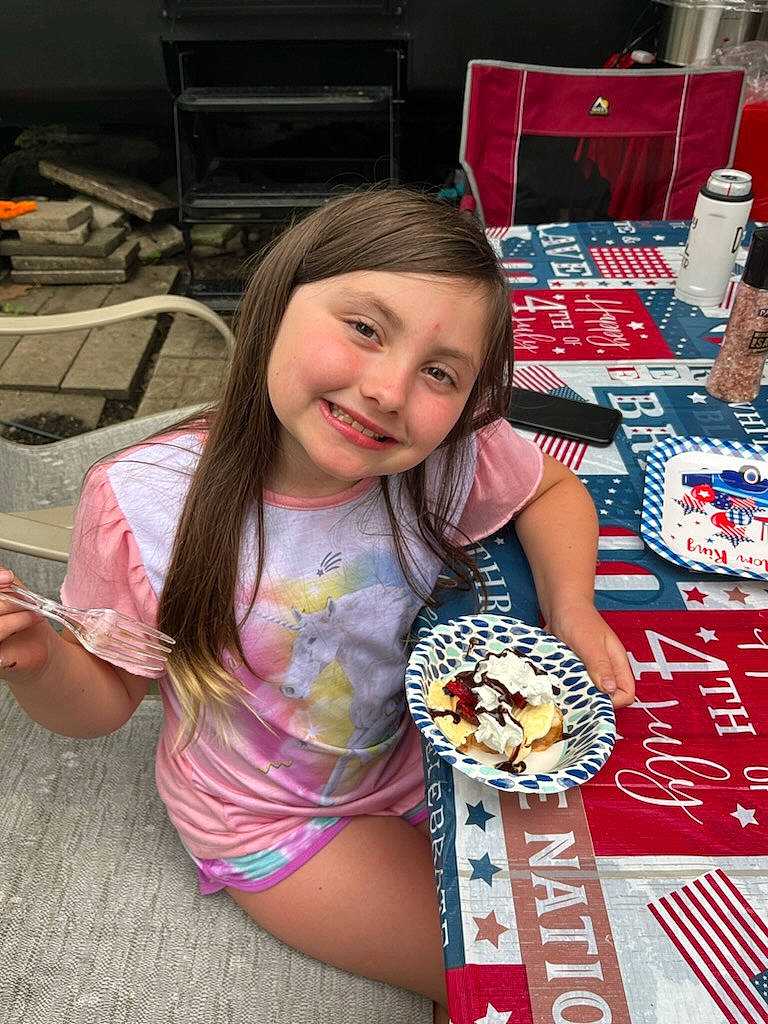 Nora joined the competition — help win amazing prizes! birthday, chair, child, computer_keyboard, event, fun, happy, holiday, indoor_games_and_sports, joy, leisure, party, person, play, recreation, shorts, sitting, smile, summer, t_shirt
