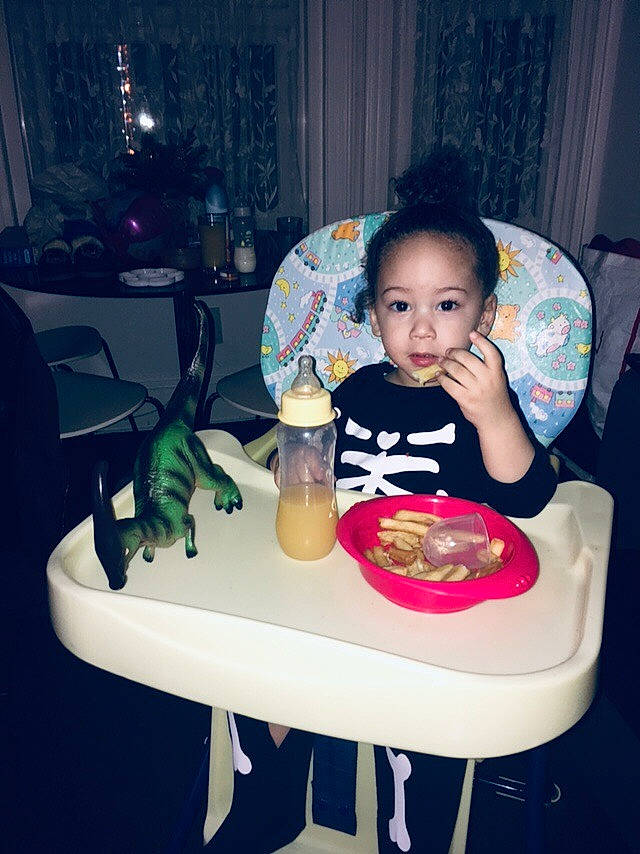 Dontè joined the competition — help win amazing prizes! birthday, breakfast, chair, child, daughter, eating, food, furniture, meal, party, person, sitting, sweetness, table, toddler