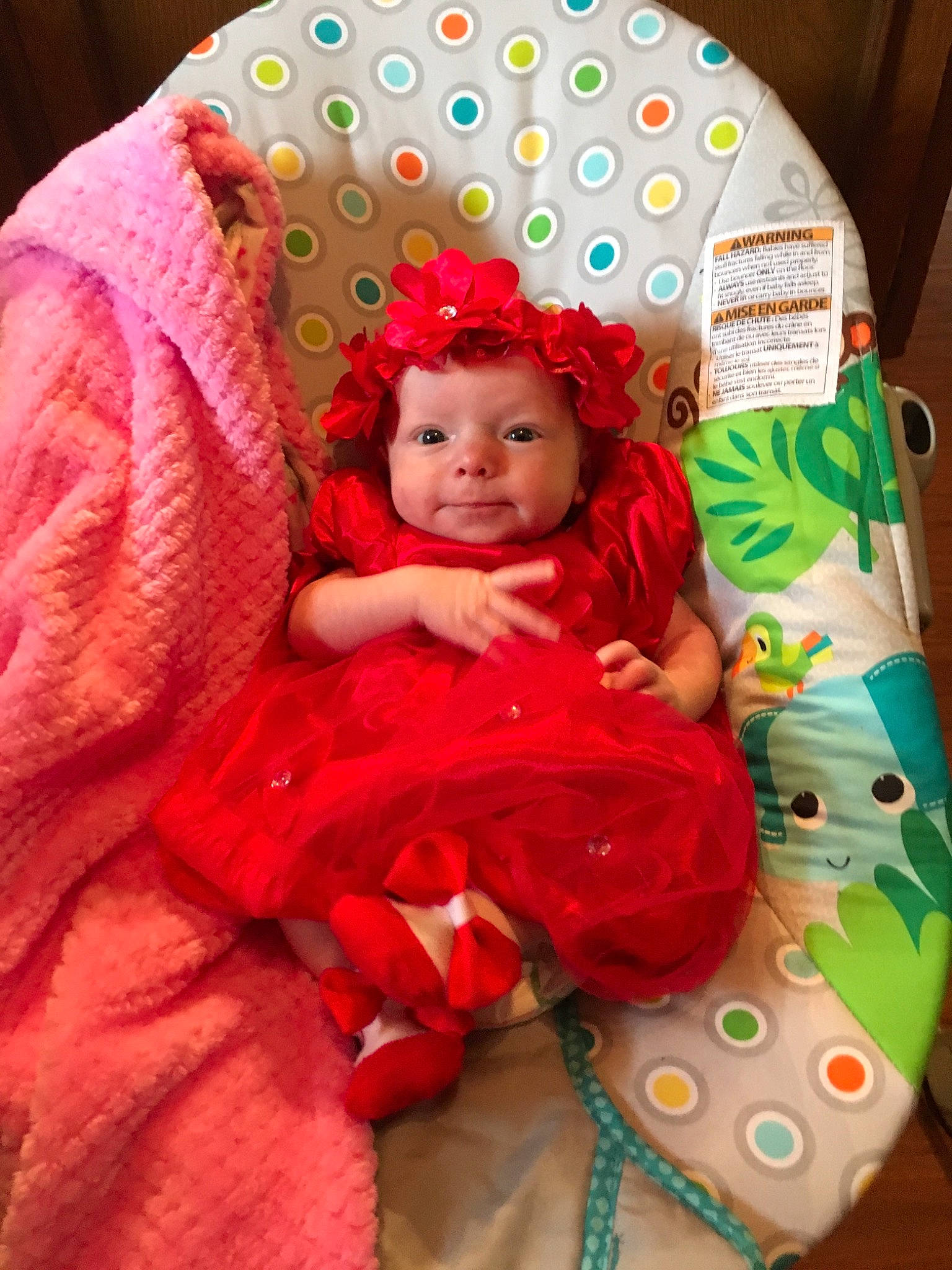 Samara joined the competition — help win amazing prizes! baby_products, baby_toys, child, hair_accessory, infant, person, pink, play, product, red, textile, toddler, toy