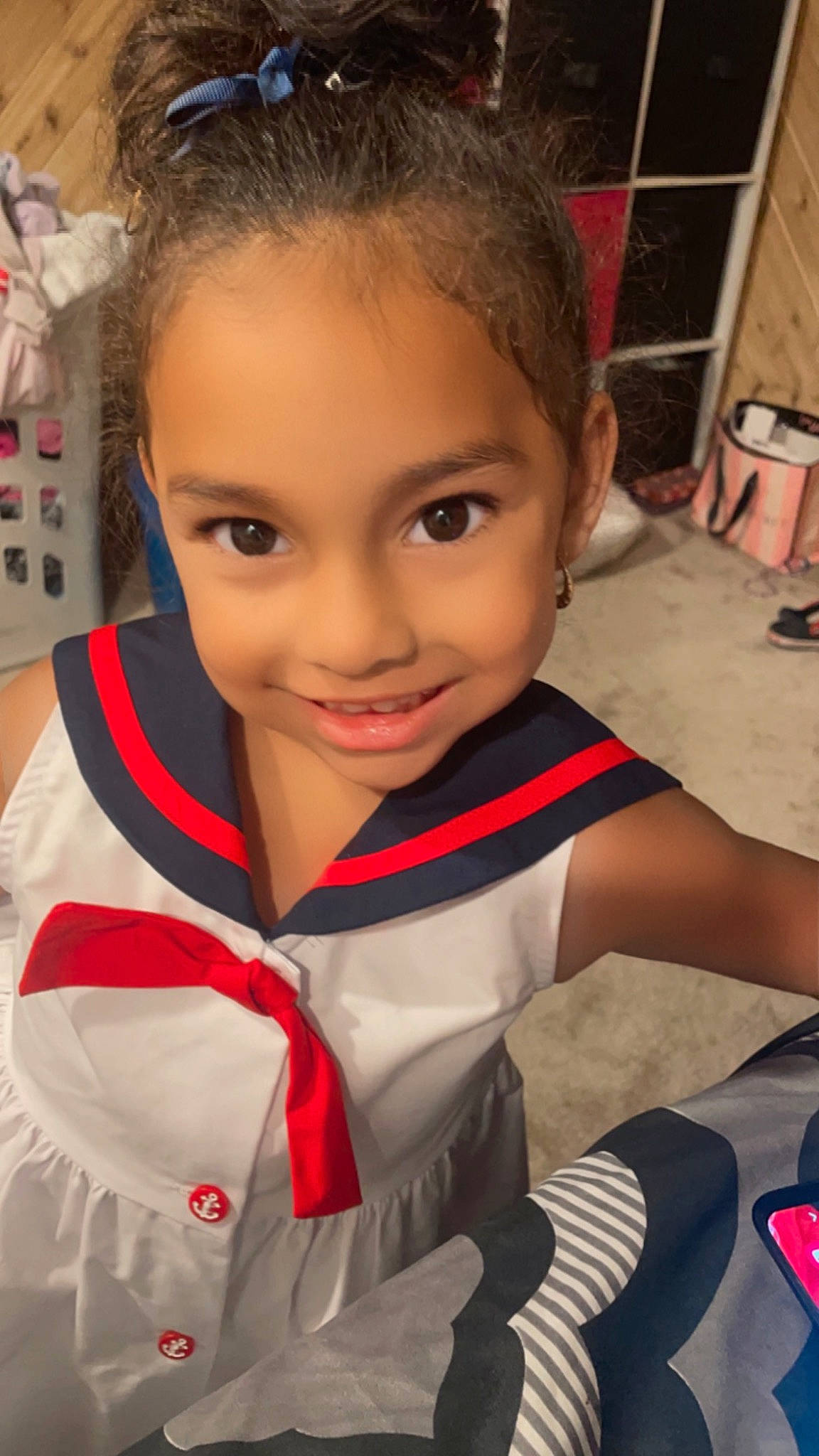 Loveli is registered to the contest to win money with this photo: chair, cheek, child, chin, eye, eyebrow, eyelash, forehead, fun, hair, hairstyle, happy, head, joy, lip, nose, person, skin, smile, t_shirt