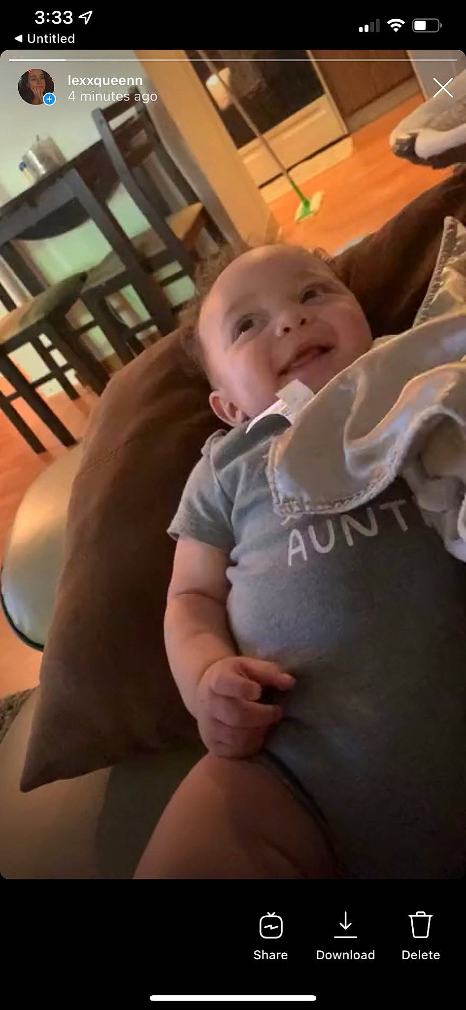 Carter joined the competition — help win amazing prizes! baby, baby_toddler_clothing, chair, cheek, child, comfort, finger, flooring, gesture, hand, happy, iris, mouth, person, shoulder, skin, smile, thigh, thumb, toddler