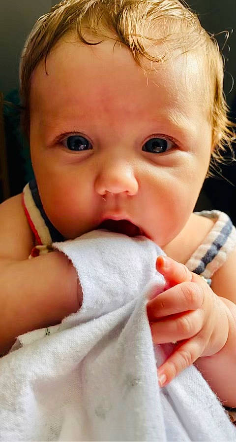 Coraline joined the competition — help win amazing prizes! baby, baby_toddler_clothing, cheek, chin, ear, eye, eyebrow, eyelash, facial_expression, finger, gesture, hand, iris, lip, mouth, neck, nose, person, skin, thumb