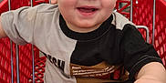 Jacob joined the competition — help win amazing prizes! toddler, child, shopping_cart, smile, happy, face, clothing, red, person, store, shopping, hand, shorts, retail, cute, baby, indoor, portrait, seat, metal_bar