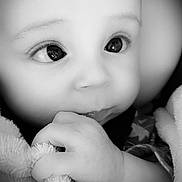 Aspyn Kay is registered to the contest to win money with this photo: baby, black_and_white, cheek, child, close_up, eye, eyebrow, eyelash, flash_photography, gesture, hand, happy, iris, lip, monochrome_photography, nail, nose, skin, style, toddler