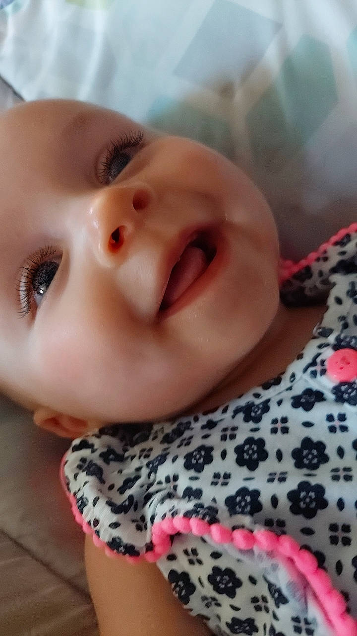 Aspyn Kay joined the competition — help win amazing prizes! baby, baby_toddler_clothing, cheek, dress, ear, eye, eyebrow, eyelash, face, happy, iris, jaw, lip, mouth, neck, nose, person, pink, skin, sleeve