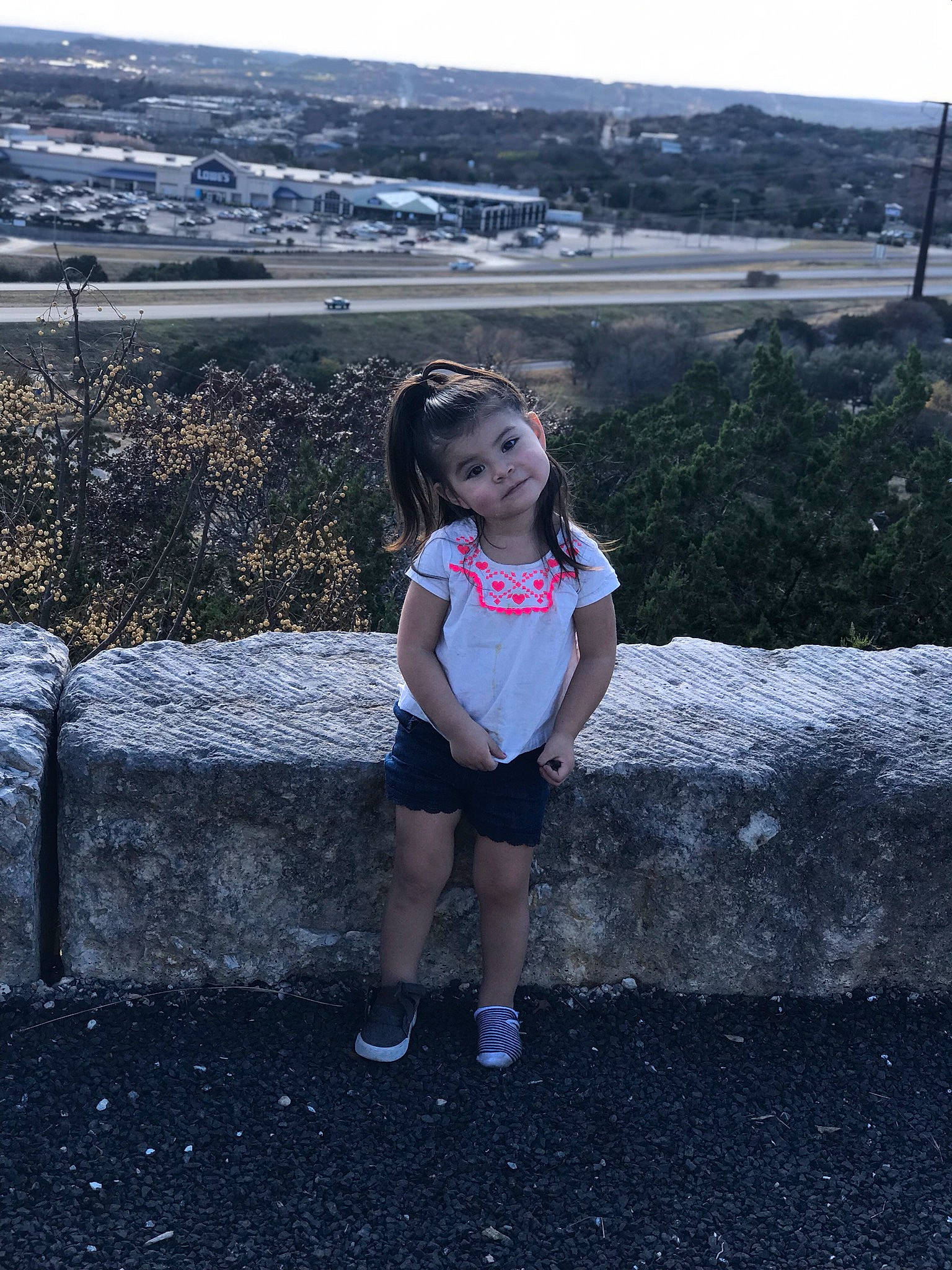 Aminah joined the competition — help win amazing prizes! asphalt, car, child, clothing, day, fun, girl, infrastructure, person, photograph, photography, plant, recreation, road, shorts, sky, snapshot, standing, tree, vacation