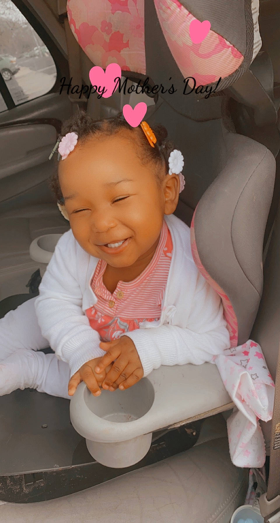 Samone joined the competition — help win amazing prizes! arm, baby, baby_toddler_clothing, car_seat, chair, cheek, child, chin, eyelash, finger, fun, happy, joy, lip, magenta, mouth, person, pink, product, skin