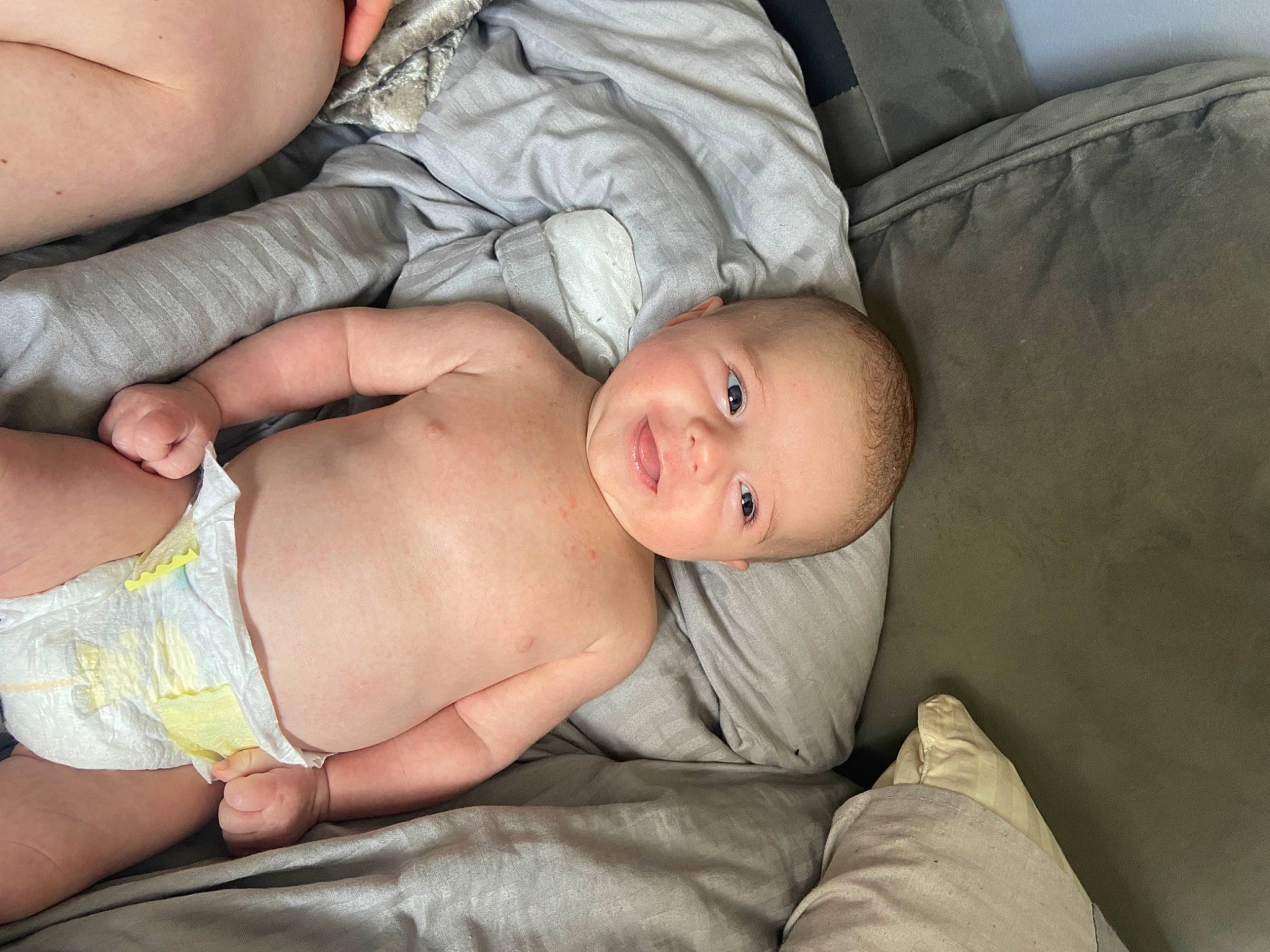 Harrison joined the competition — help win amazing prizes! abdomen, arm, baby, chest, child, comfort, finger, head, human_body, human_leg, knee, leg, muscle, navel, person, skin, stomach, thigh, thumb, toddler