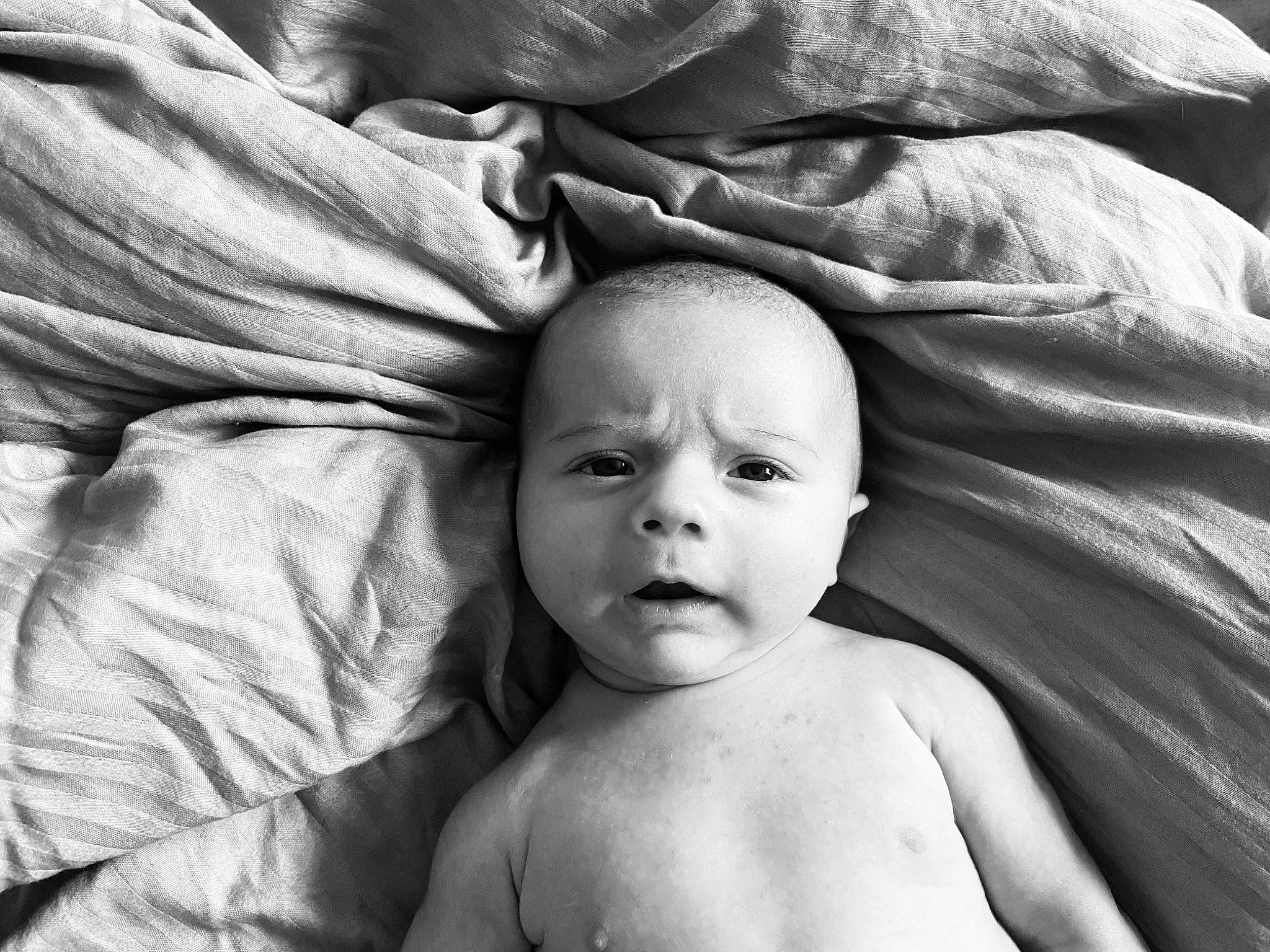 Harrison joined the competition — help win amazing prizes! baby, black, black_and_white, cheek, chest, child, comfort, facial_expression, gesture, happy, human, mammal, organ, person, photograph, skin, smile, style, toddler, vertebrate