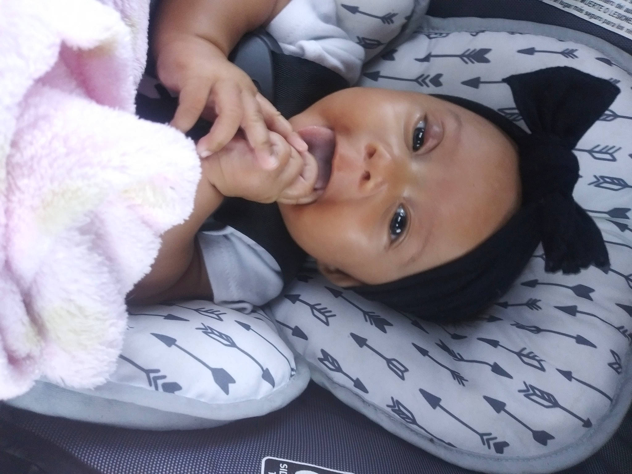 Ka'Liah joined the competition — help win amazing prizes! baby, cheek, child, hand, happy, head, headgear, headwear, nose, person, product, toddler