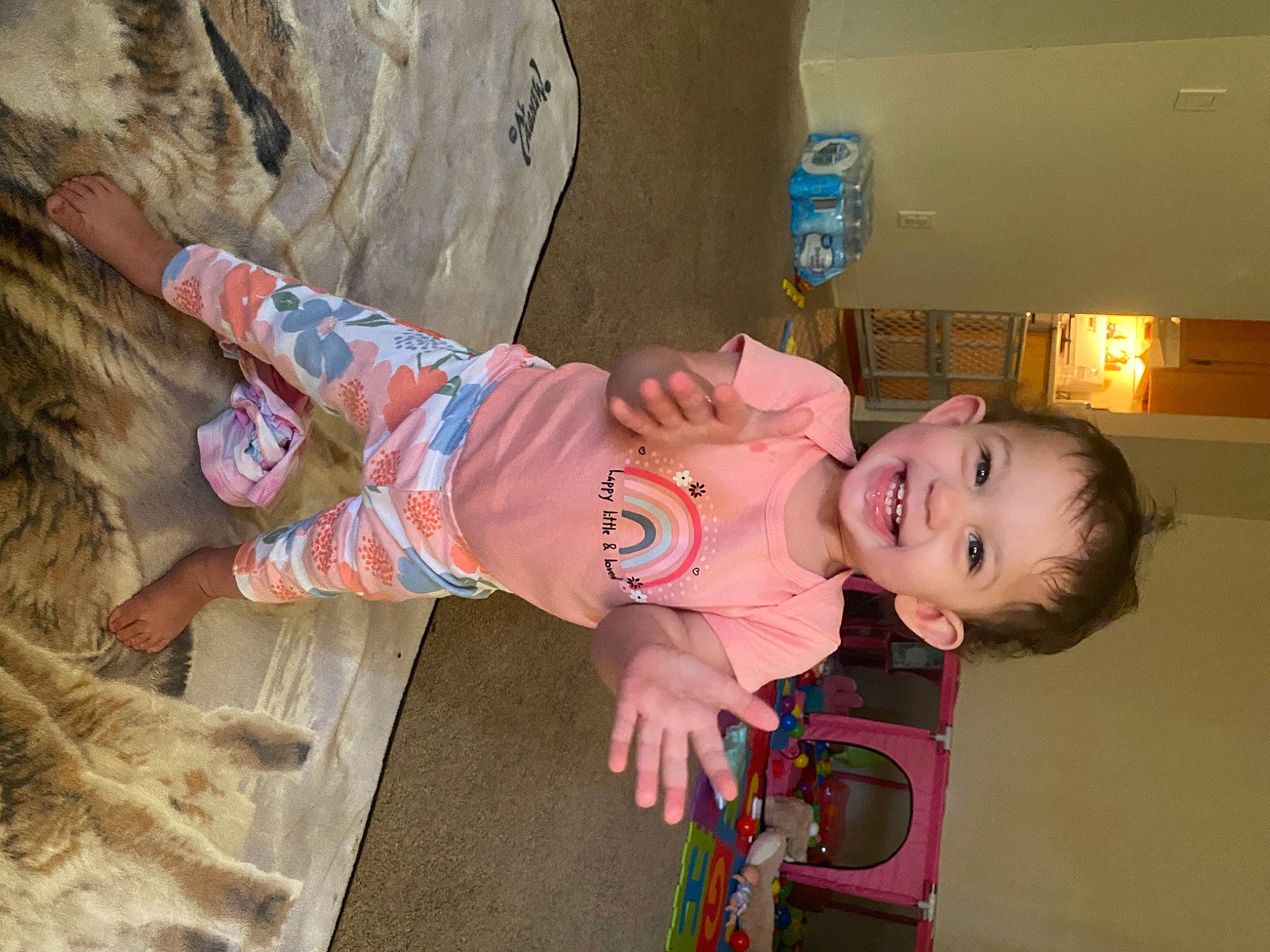 Nova is registered to the contest to win money with this photo: baby, baby_products, baby_toddler_clothing, cheek, child, fun, happy, hat, joy, leisure, person, room, smile, t_shirt, toddler, vacation