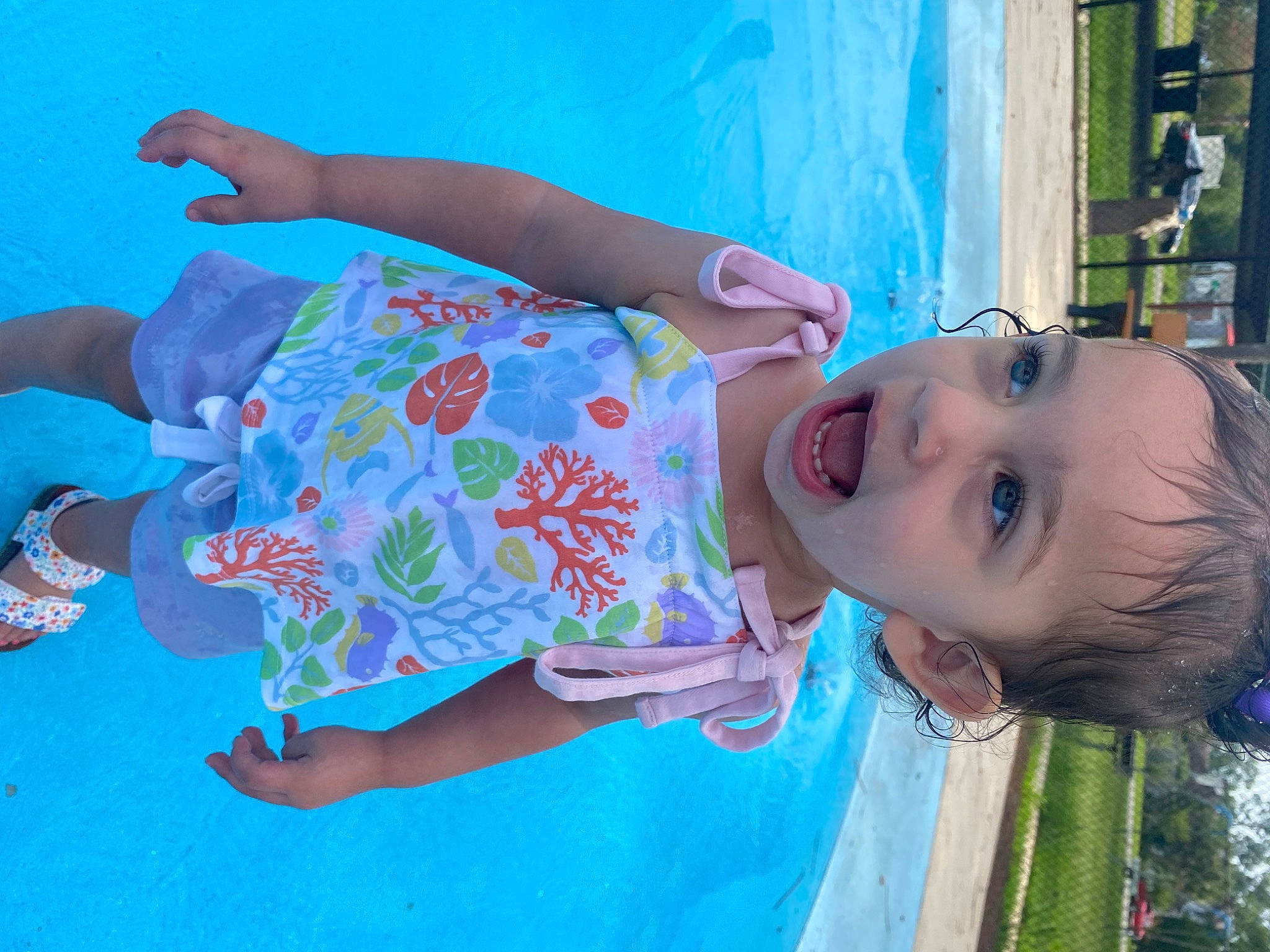 Nova joined the competition — help win amazing prizes! art, azure, bathing, blue, child, fun, grass, happy, leisure, mouth, paint, person, pink, play, recreation, smile, summer, toddler, tree, visual_arts