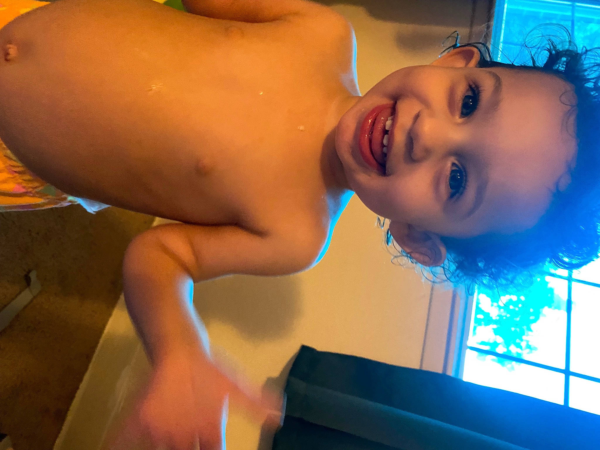 Nova is registered to the contest to win money with this photo: blue, chest, eye, eyelash, face, flash_photography, happy, head, joy, light, lip, mouth, muscle, organ, person, photograph, skin, smile, swimming_pool, thigh