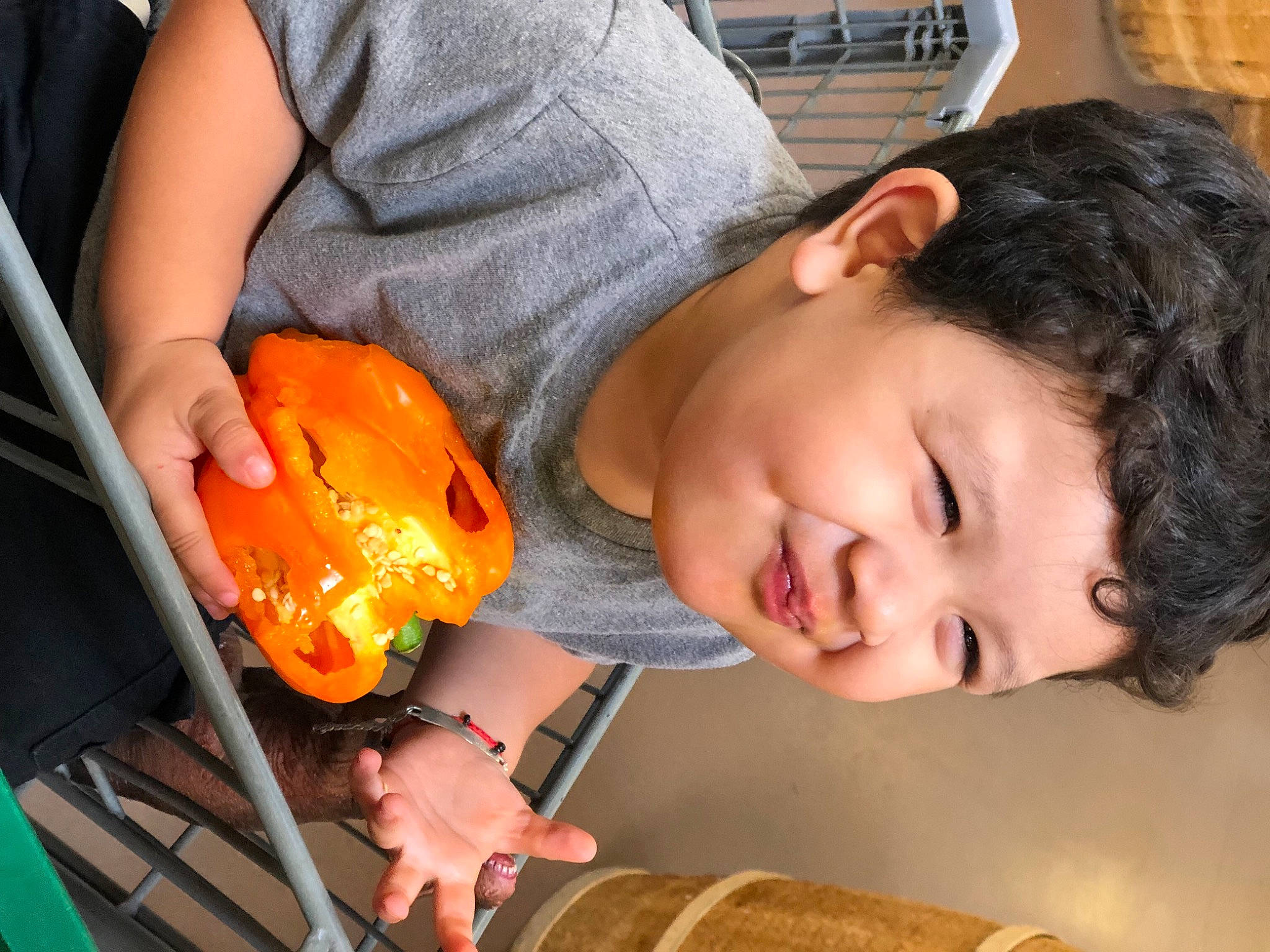 Cristian joined the competition — help win amazing prizes! calabaza, child, facial_expression, finger, fun, grass, hairstyle, hand, happy, leisure, mouth, orange, person, plant, pumpkin, smile, toddler, toy, vegetable, winter_squash