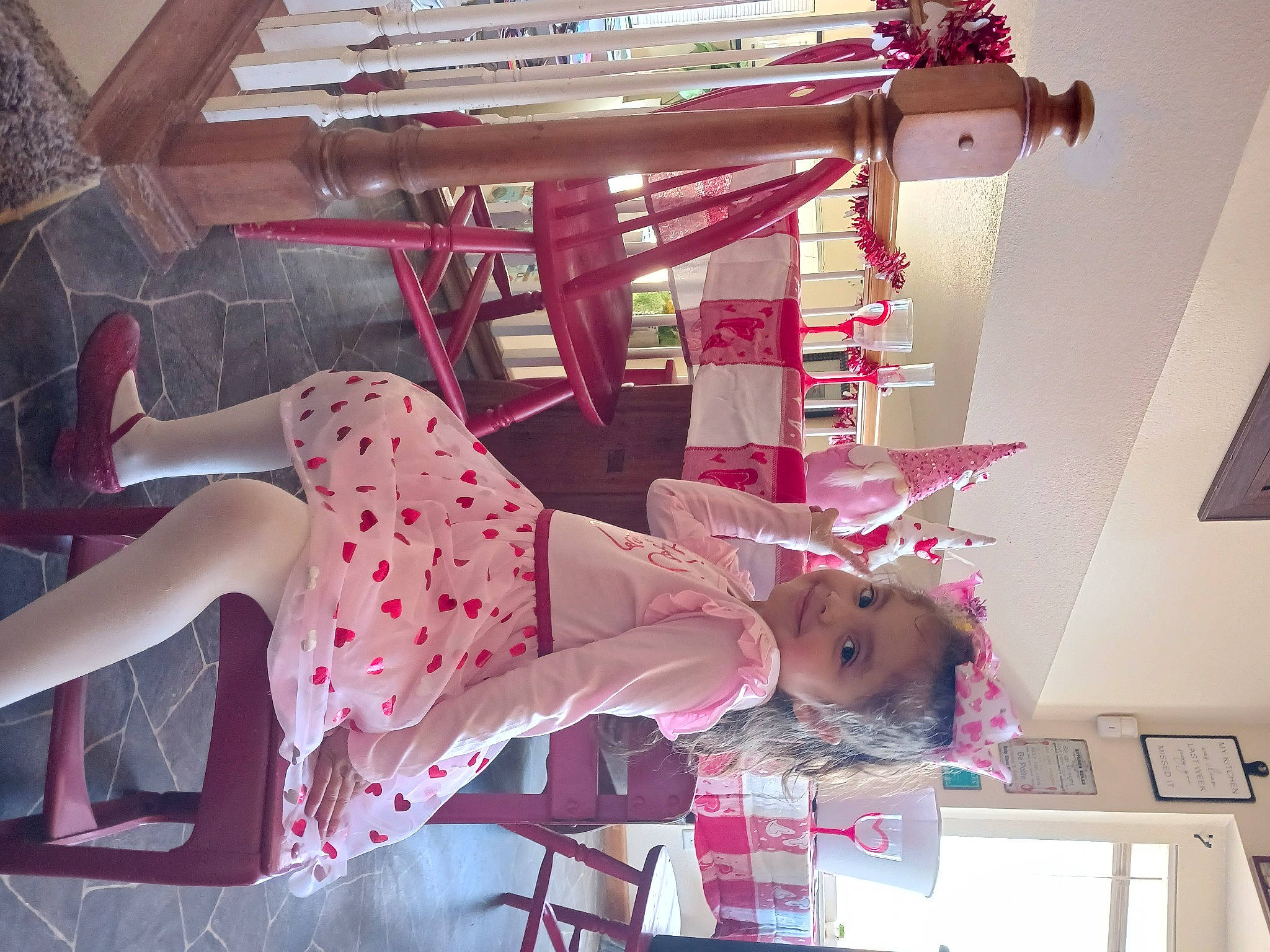 Briella joined the competition — help win amazing prizes! dress, event, fashion_design, flesh, fun, human_leg, joy, leisure, machine, magenta, pattern, person, pink, red, room, sandal, thigh