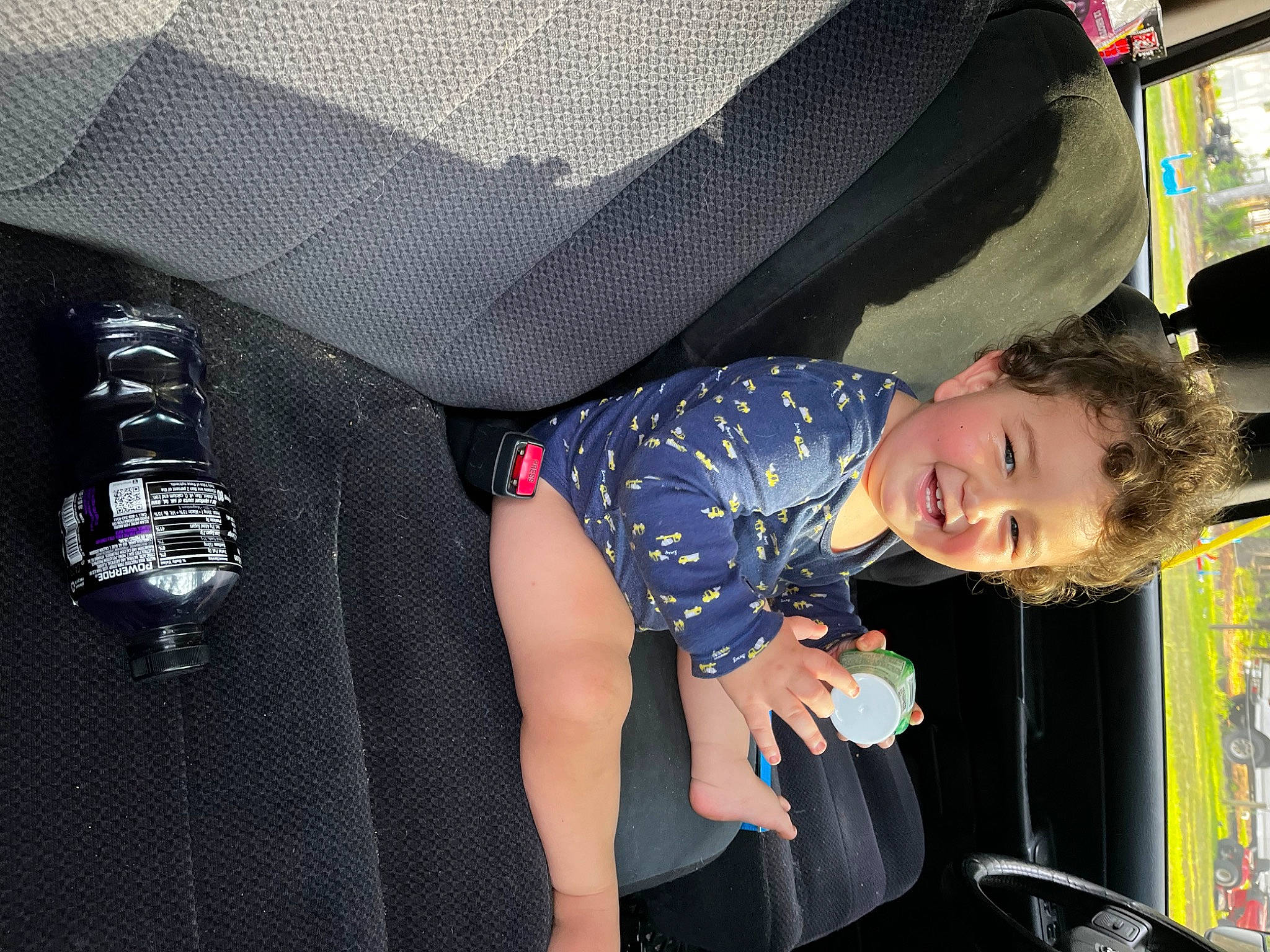 Damien joined the competition — help win amazing prizes! auto_part, automotive_design, automotive_exterior, automotive_lighting, bumper, denim, elbow, electric_blue, fashion_accessory, flash_photography, fun, human_leg, joy, knee, motor_vehicle, pattern, person, sitting, sports_gear, thigh