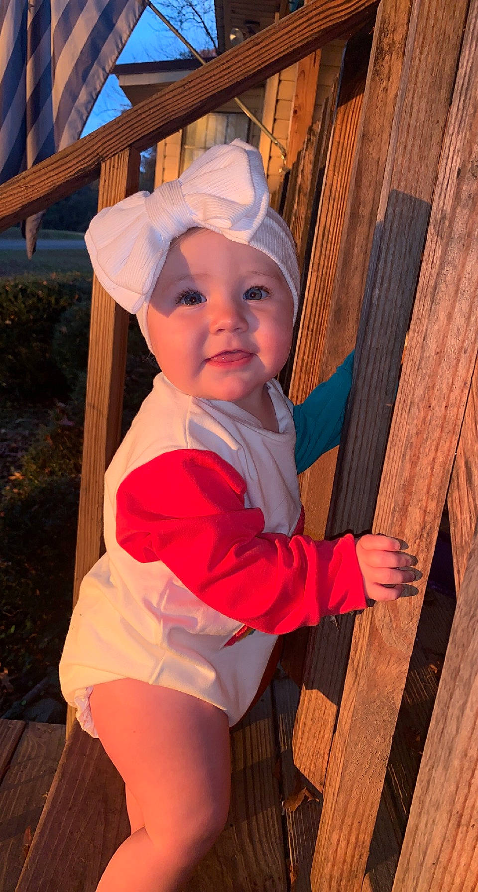 Hadlee is registered to the contest to win money with this photo: baby, baby_toddler_clothing, child, child_model, costume, electric_blue, eye, face, fashion_accessory, fun, happy, headwear, human_leg, leisure, magenta, peach, person, sitting, smile, toddler