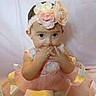 baby, child, girl, dress, pink, headband, flower, hands, cute, portrait, studio, smile, tutu, fashion, infant, adorable, young, innocent, pose, pretty