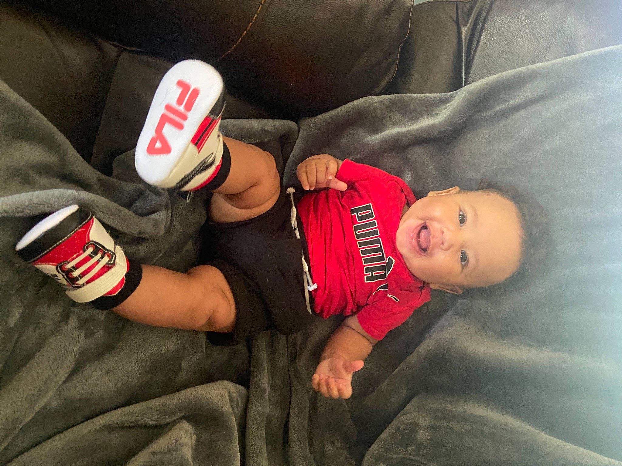 Marcel joined the competition — help win amazing prizes! arm, baby, baby_toddler_clothing, comfort, elbow, finger, flash_photography, gesture, hand, happy, hat, headgear, human_leg, knee, leg, person, sleeve, smile, sports_gear, thigh