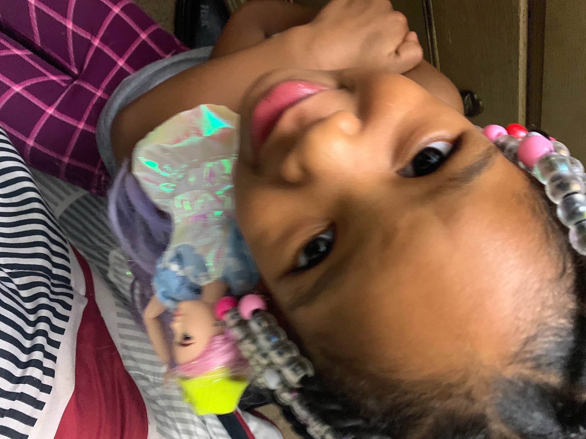 Nevaeh is registered to the contest to win money with this photo: cheek, ear, eye, eye_liner, eyebrow, eyelash, eyewear, face, fashion, hair, iris, jaw, lip, lipstick, mouth, neck, nose, person, pink, skin