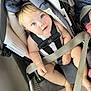 Kayyson is registered to the contest to win money with this photo: baby, child, car_seat, seat_belt, blue_eyes, blond_hair, infant, safety, car_interior, straps, cute, looking_up, infant_clothing, child_safety, car_trip, young_child, baby_pose, car, seat, curious