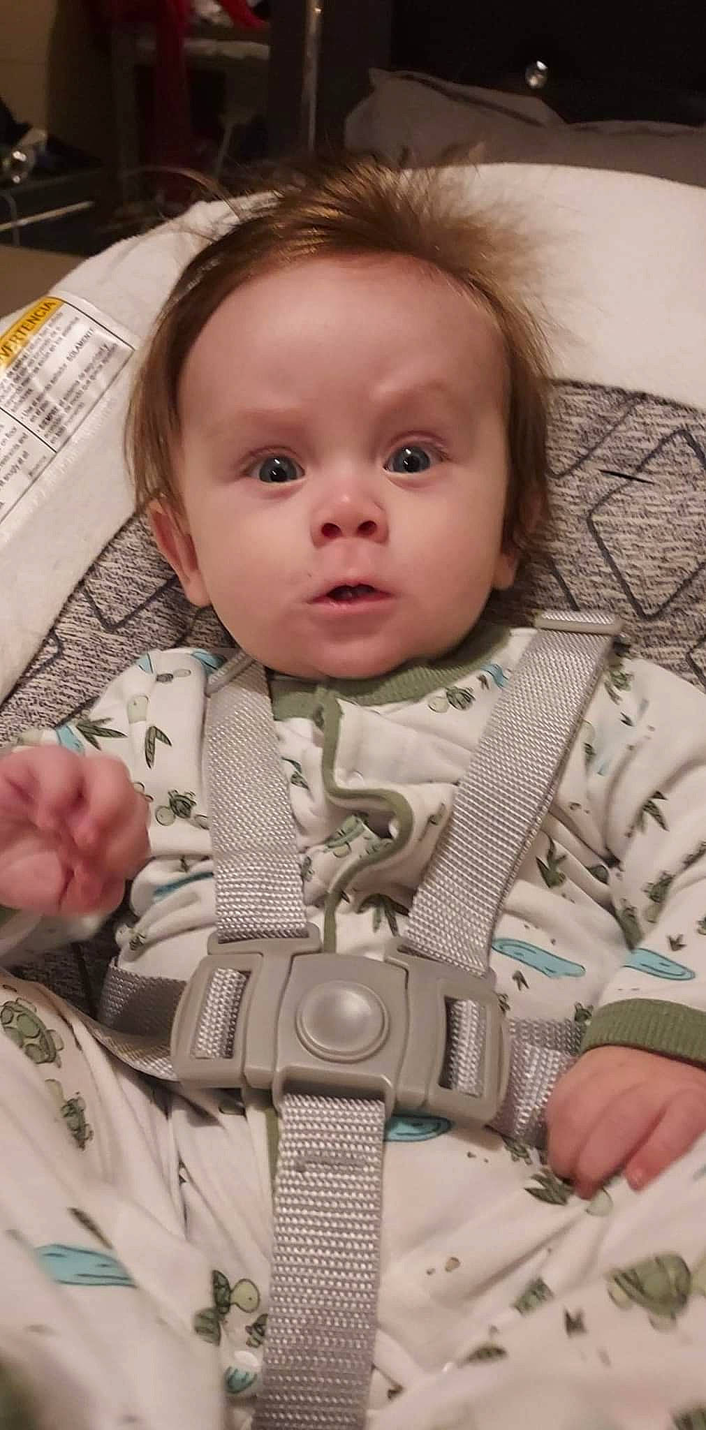 Colten joined the competition — help win amazing prizes! arm, baby, baby_toddler_clothing, beauty, cheek, child, chin, eye, eyelash, finger, gesture, iris, lip, mouth, nose, organ, pattern, person, skin, sleeve