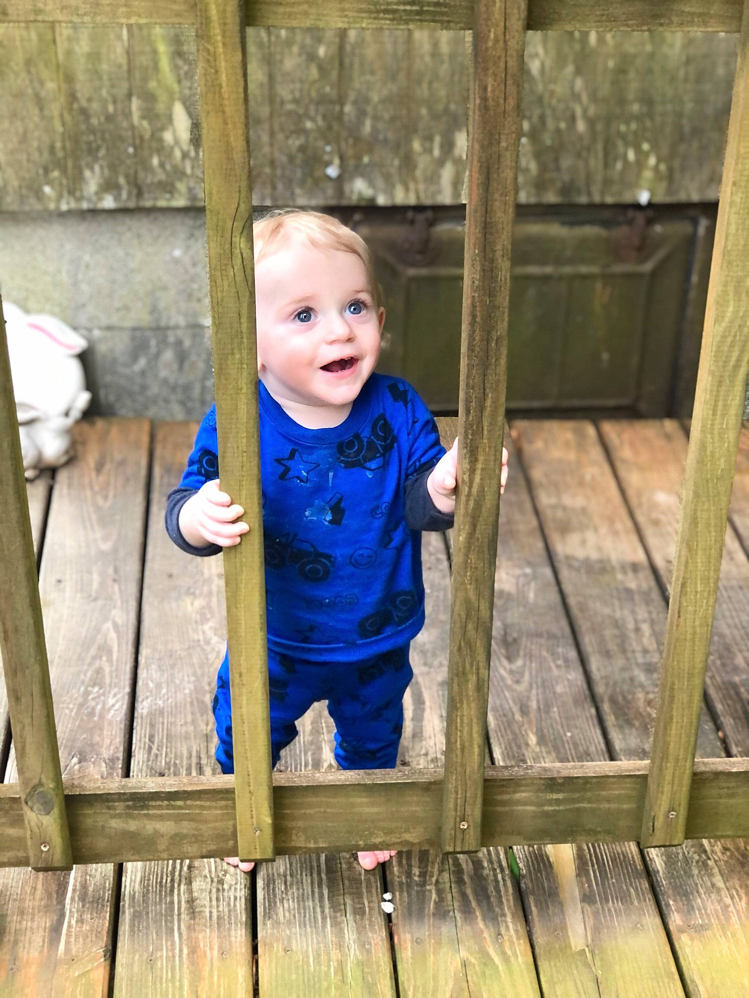 Reese is registered to the contest to win money with this photo: baby, baby_toddler_clothing, child, city, electric_blue, fun, grass, happy, human_settlement, leisure, person, recreation, shorts, skin, smile, standing, swing, t_shirt, toddler, tree