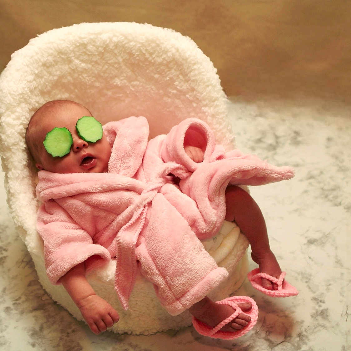 Sunnie joined the competition — help win amazing prizes! baby, bed, blanket, bodypart, bonnet, clothing, face, footwear, furniture, happy, hat, head, newborn, person, photography, portrait, shoe, sleeping, smile, towel