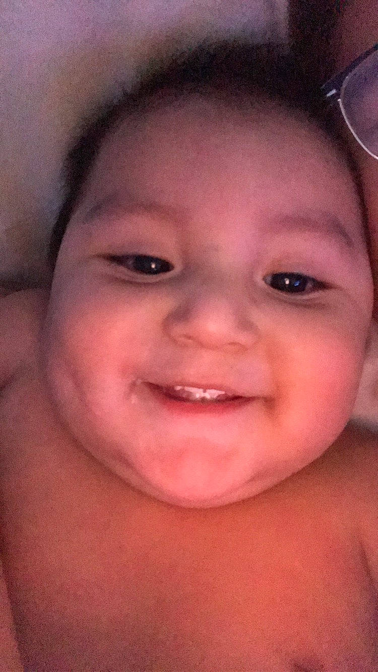 Tavion is registered to the contest to win money with this photo: baby, cheek, chin, ear, eyebrow, eyelash, finger, flash_photography, forehead, happy, human_body, iris, jaw, joy, lip, mouth, neck, nose, person, skin