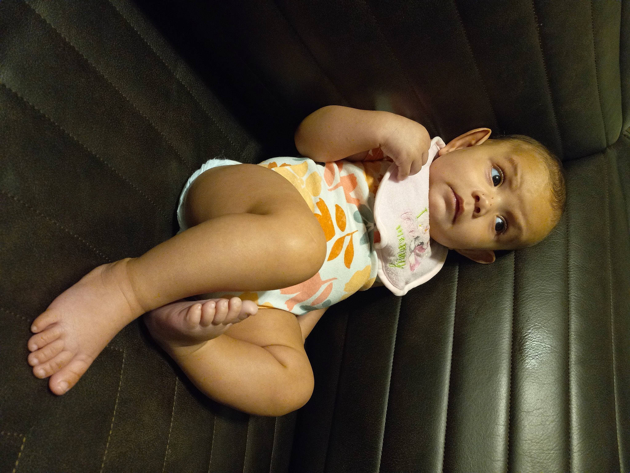 Aubrie is registered to the contest to win money with this photo: baby, baby_toddler_clothing, cheek, chest, doll, dress, elbow, finger, flash_photography, human_body, human_leg, joint, knee, lip, person, skin, thigh, toddler, trunk, waist