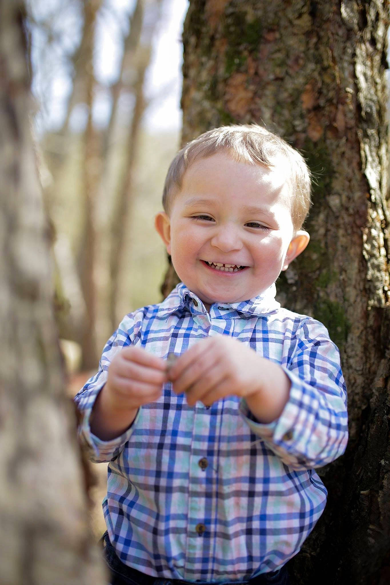 Trenton joined the competition — help win amazing prizes! baby, child, design, joy, pattern, person, photograph, photography, plaid, plant, portrait, portrait_photography, smile, tartan, toddler, tree