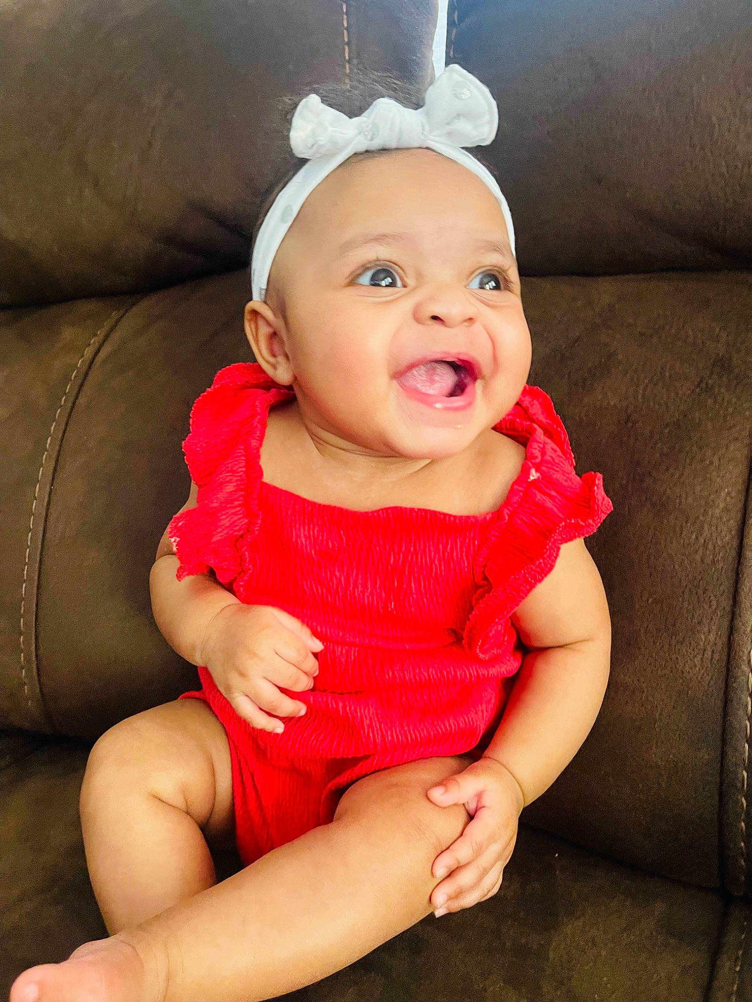 Oaklynn joined the competition — help win amazing prizes! baby, baby_toddler_clothing, comfort, costume_hat, dress, eye, face, flash_photography, gesture, happy, hat, head, human_body, lip, magenta, person, pink, skin, sleeve, smile