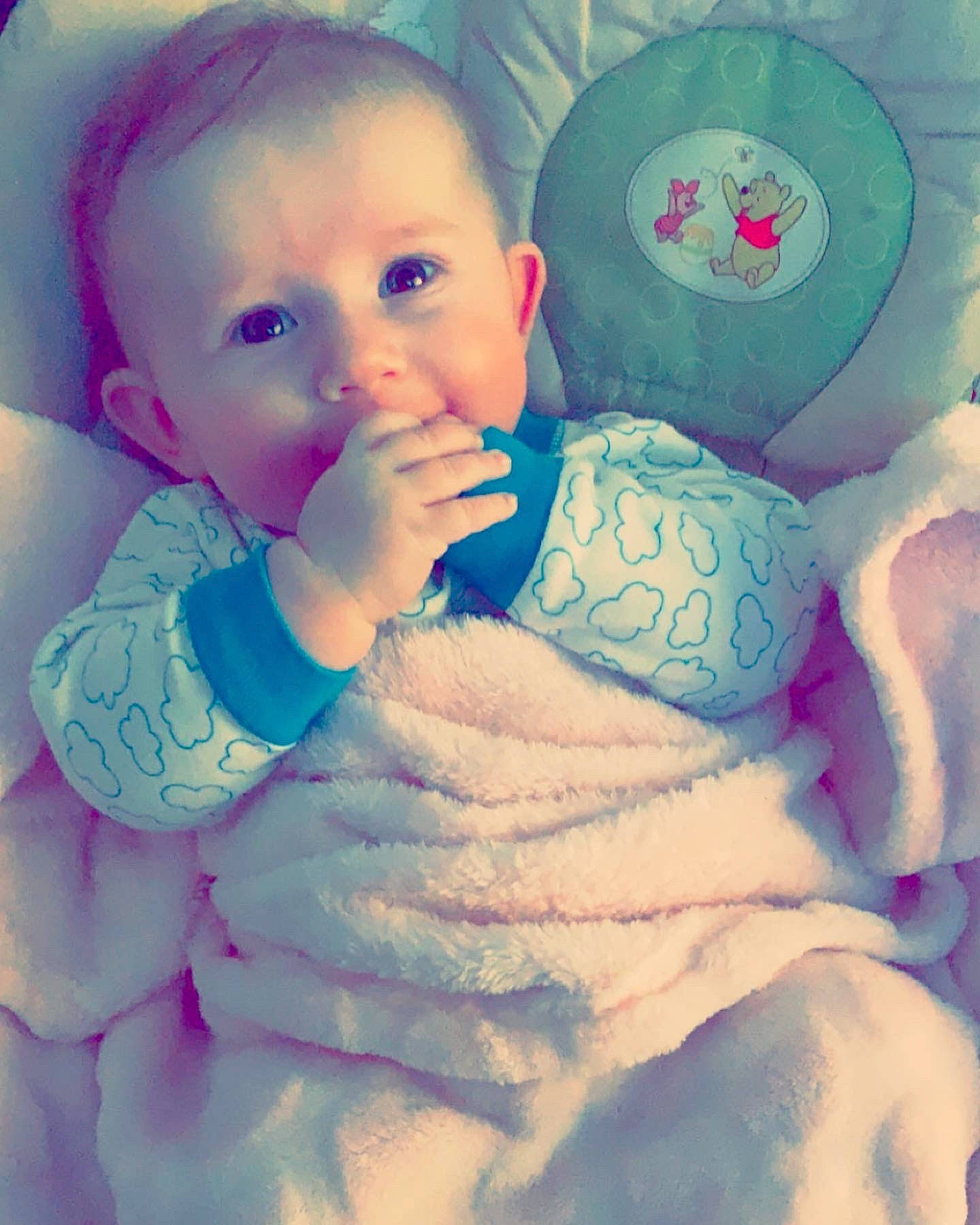 Stella joined the competition — help win amazing prizes! arm, baby_toddler_clothing, cheek, cloud, comfort, ear, eye, face, hand, happy, head, human_body, lip, mouth, neck, nose, organ, person, product, skin