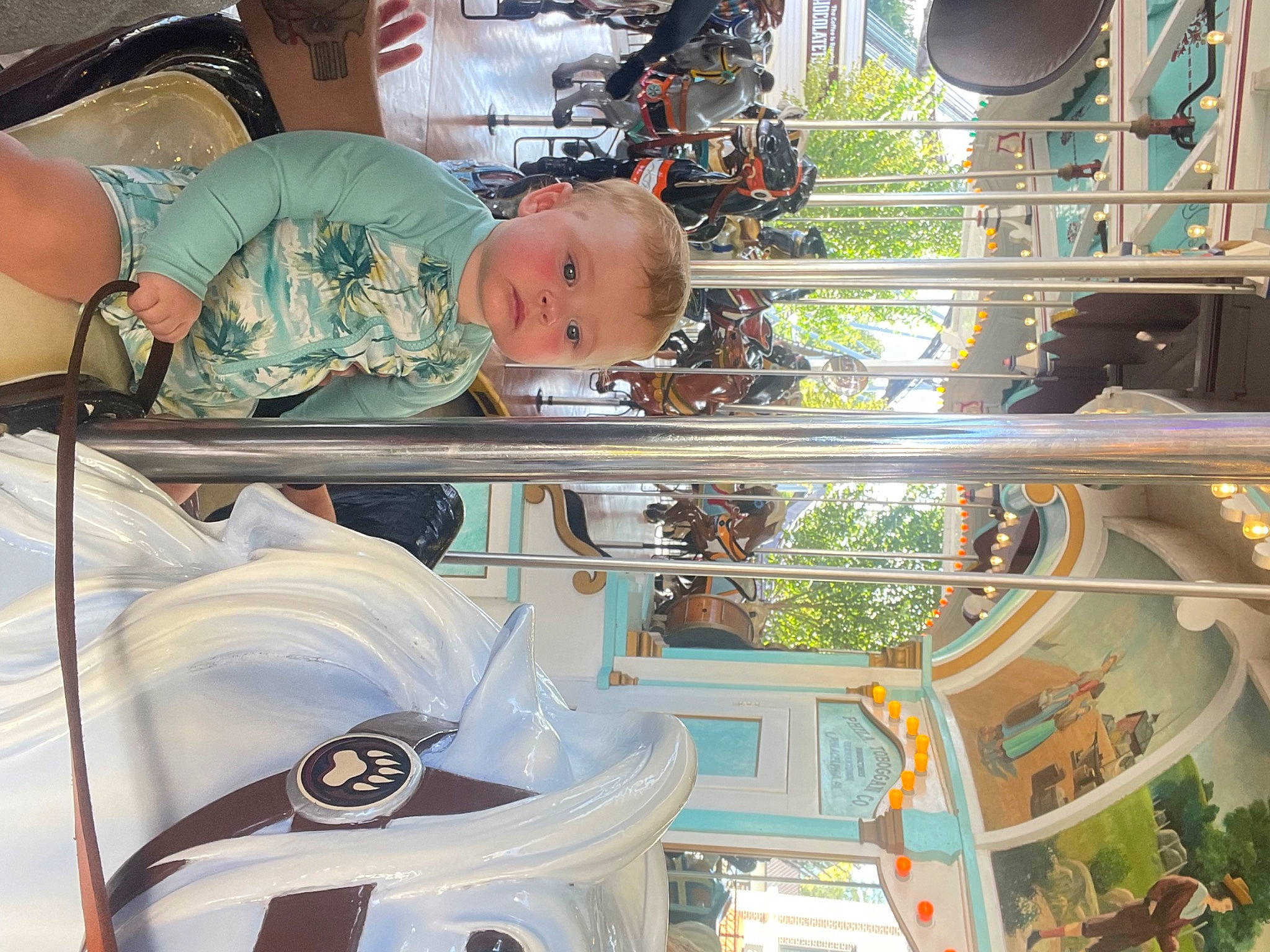 Lane is registered to the contest to win money with this photo: engineering, fun, hat, machine, person, room, space, toddler, urban_design, vacation