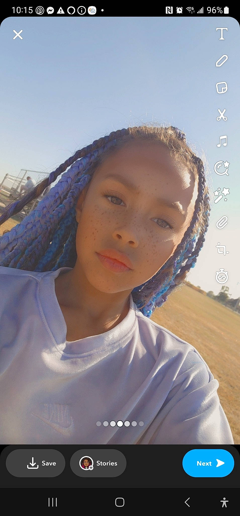 Dawson is registered to the contest to win money with this photo: black_hair, child, chin, electric_blue, eyebrow, flash_photography, forehead, fun, grass, happy, landscape, lip, long_hair, neck, people_in_nature, person, portrait, portrait_photography, sky, t_shirt