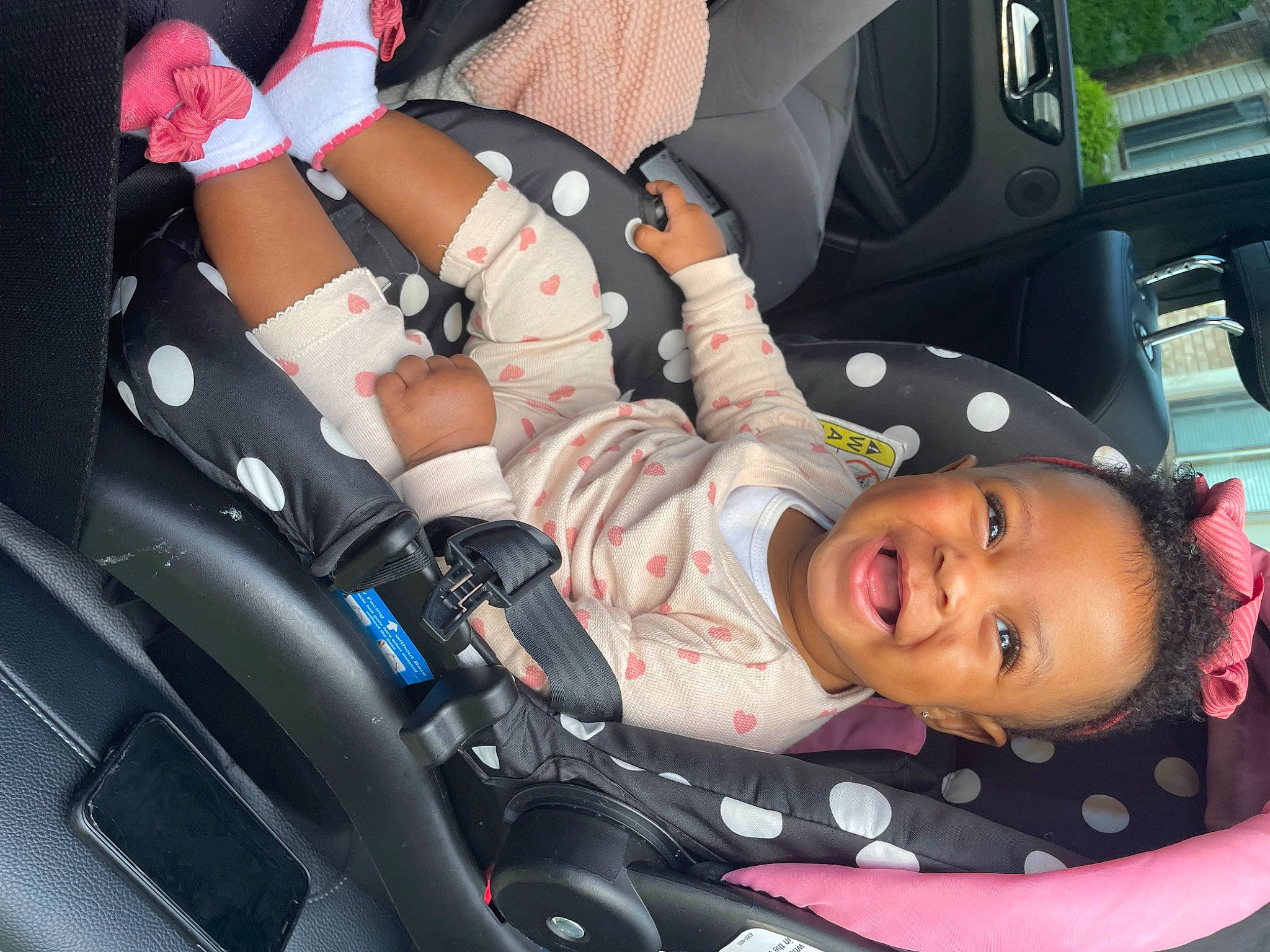Genesis is registered to the contest to win money with this photo: auto_part, automotive_design, baby, baby_carriage, baby_in_car_seat, baby_products, car_seat, car_seat_cover, comfort, fun, lap, motor_vehicle, person, product, seat_belt, smile, steering_wheel, thigh, toddler, vehicle