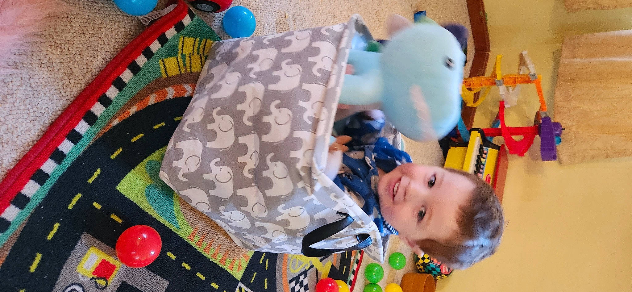 Michael is registered to the contest to win money with this photo: art, baby, baby_playing_with_toys, baby_products, baby_toddler_clothing, baby_toys, child, fun, happy, joy, leisure, pattern, person, play, product, room, shelf, smile, toddler, toy