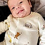 Kingsley joined the competition — help win amazing prizes! baby, bodypart, clothing, cushion, face, finger, hand, happy, head, homedecor, knitwear, laughing, newborn, pajamas, pattern, person, photography, portrait, shirt, smile