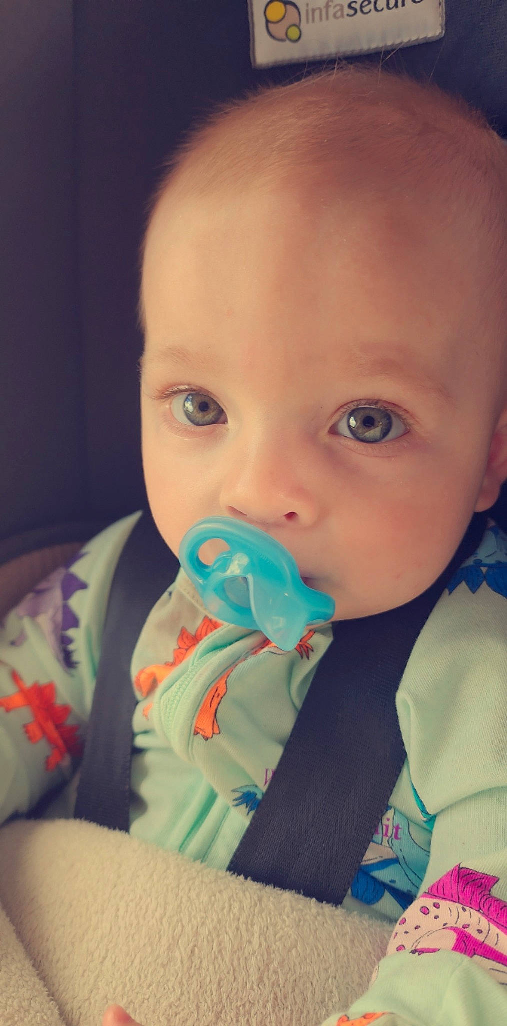 Finnley joined the competition — help win amazing prizes! baby, baby_products, baby_toddler_clothing, cheek, child, comfort, drinkware, ear, eyelash, finger, happy, iris, lip, mouth, nail, nose, person, sitting, skin, smile
