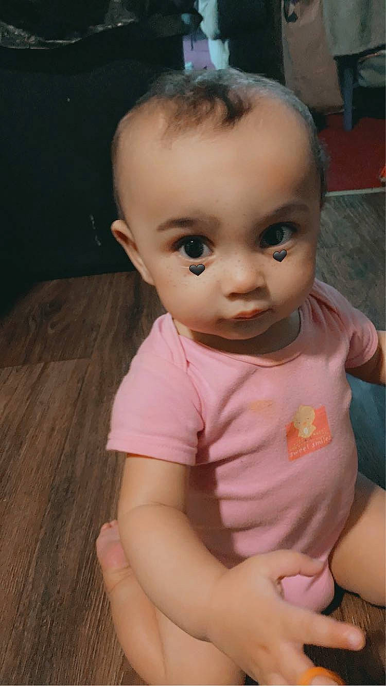 Selena joined the competition — help win amazing prizes! baby, baby_toddler_clothing, cheek, chest, child, eyelash, flooring, fun, happy, hardwood, head, iris, lip, mouth, nose, person, skin, sleeve, smile, toddler