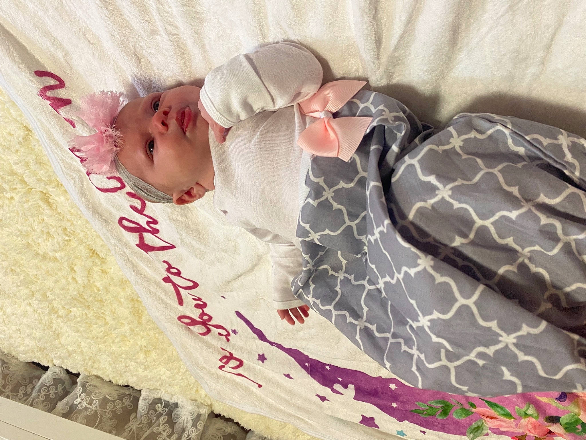 Alexandria joined the competition — help win amazing prizes! baby, baby_products, baby_safety, baby_sleeping, baby_toddler_clothing, bed, bedding, bedtime, carmine, child, comfort, flooring, grass, infant_bed, linens, nap, pattern, person, sleeve, textile