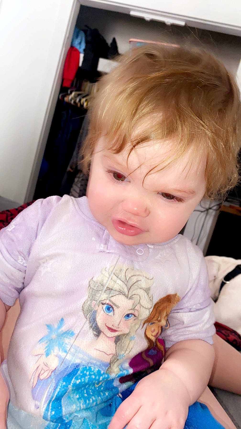 Peggy joined the competition — help win amazing prizes! baby_toddler_clothing, bangs, blond, cheek, child, door, eye, eyebrow, eyelash, face, hairstyle, happy, head, iris, lip, long_hair, person, pink, skin, sleeve